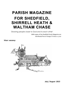 Parish Magazine July 2015 - St. John the Baptist, Shedfield