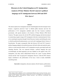 Discourse in the United Kingdom on EU immigration