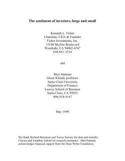 The sentiment of investors, large and small