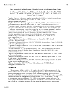 Mars Atmospheric In Situ Resource Utilization Projects at the