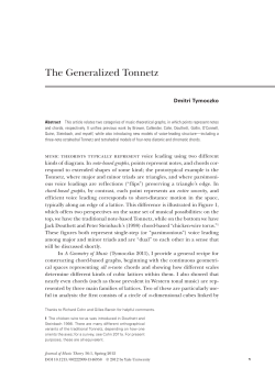 The Generalized Tonnetz - Dmitri Tymoczko