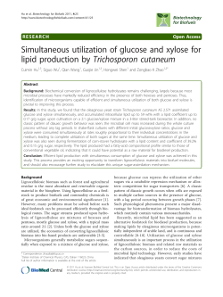 Simultaneous utilization of glucose and xylose for lipid production by