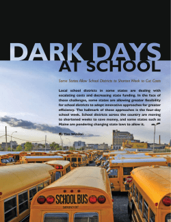 "Dark Days at School: Some States Allow School Districts to Shorten