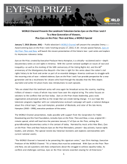 Eyes on the Prize - Press Release
