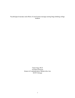 How Does the Nature of Reactance Affect Drinking