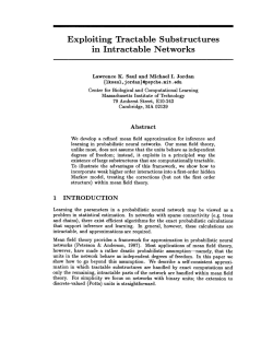 Exploiting Tractable Substructures in Intractable Networks