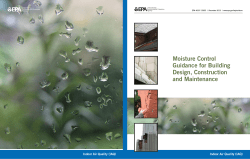 Moisture Control Guidance for Building Design
