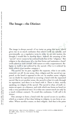 1 The Image&mdash;the Distinct