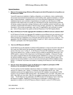 RPM Energy Efficiency (EE) FAQs