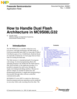 How to Handle Dual Flash Architecture in MC9S08LG32