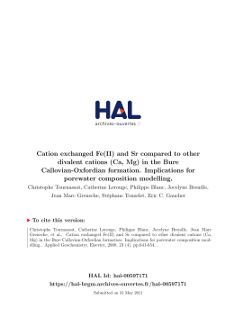Cation exchanged Fe(II) and Sr compared to other - HAL