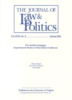 Experimental Studies of Slate Mail in California