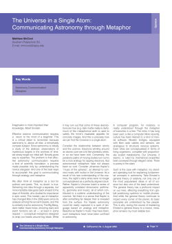 The Universe in a Single Atom - Communicating Astronomy with the