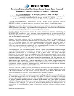 Petroleum Hydrocarbon Mass Removal using Reagent