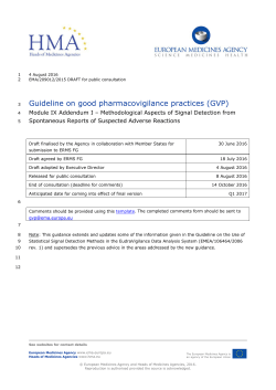 Module IX Addendum I - EMA