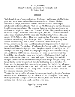 Oh Dad, Poor Dad, Mama`s Hung You In The Closet