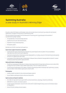Swimming Australia - Australian Sports Commission