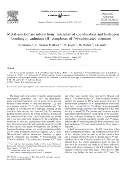 Metal&ndash;nucleobase interactions: Interplay of coordination and