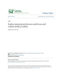 Surface interactions between nickel ions and