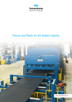 Presses and Plants for the Rubber Industry