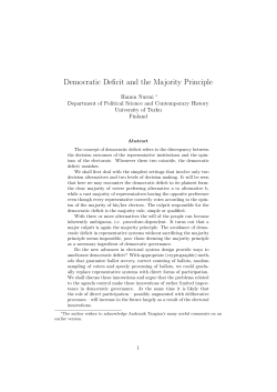 Democratic Deficit and the Majority Principle