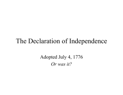 The Declaration of Independence