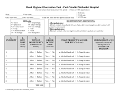 Hand Hygiene Observation Tool