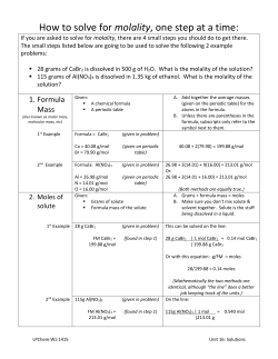 How to solve for molality, one step at a time:
