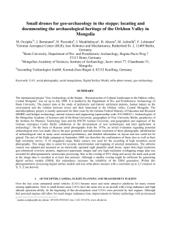 Small drones for geo-archaeology in the steppe: locating and