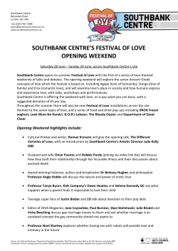 Festival of Love - Southbank Centre