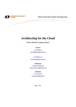 Architecting for the Cloud
