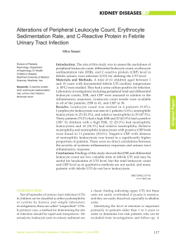 Alterations of Peripheral Leukocyte Count, Erythrocyte