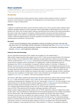 Down syndrome - MedLink Neurology