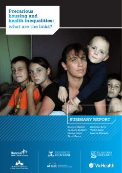 Precarious housing and health inequalities: what are the
