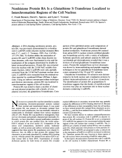 Nonhistone Protein BA Is a Glutathione S
