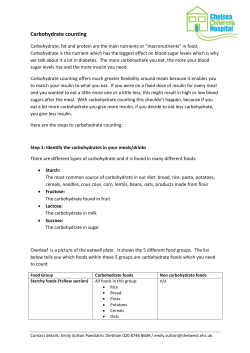 Carbohydrate counting updated with new Eatwell Guide
