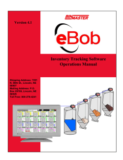 Inventory Tracking Software Operations Manual