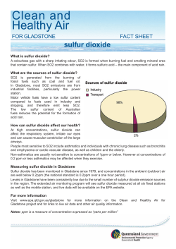 Fact Sheet - Sulfur Dioxide