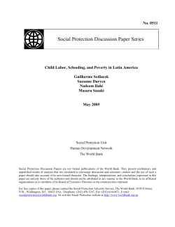 Child Labor, Schooling, and Poverty in Latin