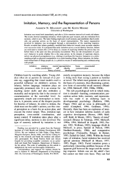 Imitation, Memory, and the Representation of Persons