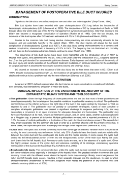 management of postoperative bile duct injuries