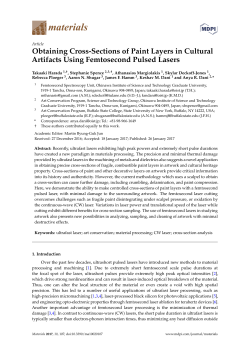 Obtaining Cross-Sections of Paint Layers in Cultural Artifacts Using