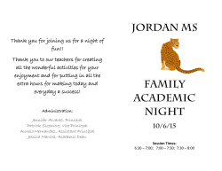 Jordan MS Family Academic Night