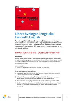Libers &ouml;vningar i engelska: Fun with English