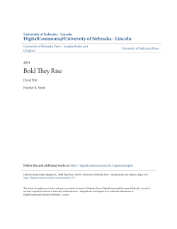 Bold They Rise - DigitalCommons@University of Nebraska