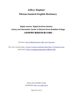 Jeffrey Hopkins` Tibetan-Sanskrit-English Dictionary