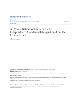 Conditional Resignations from the Federal Bench