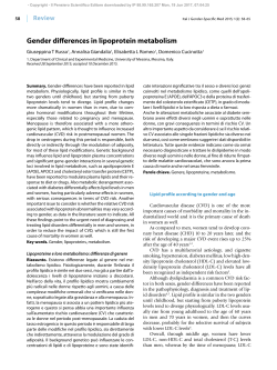 Gender differences in lipoprotein metabolism