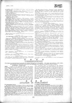 correspondence aviation in parliament