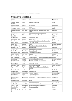 Africa`s 100 best books
